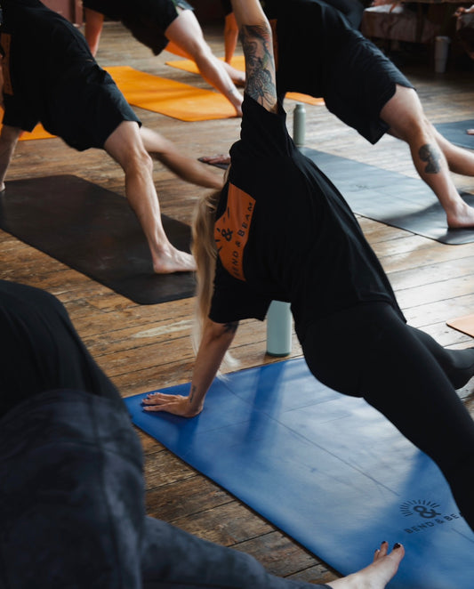 Blueberry Ultra-Grip yoga mat.